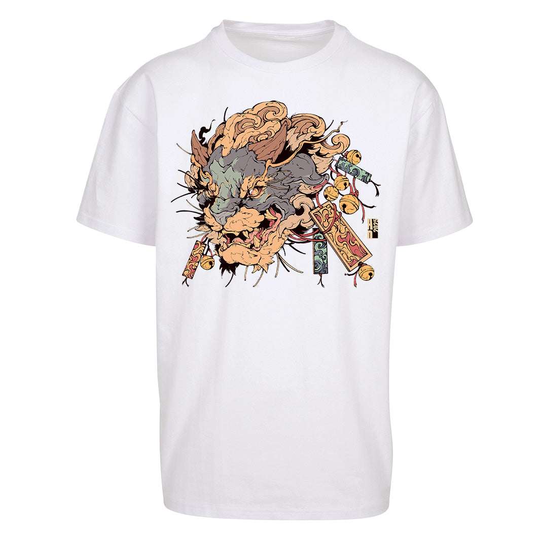 Foo Dog | Oversized White T-Shirt