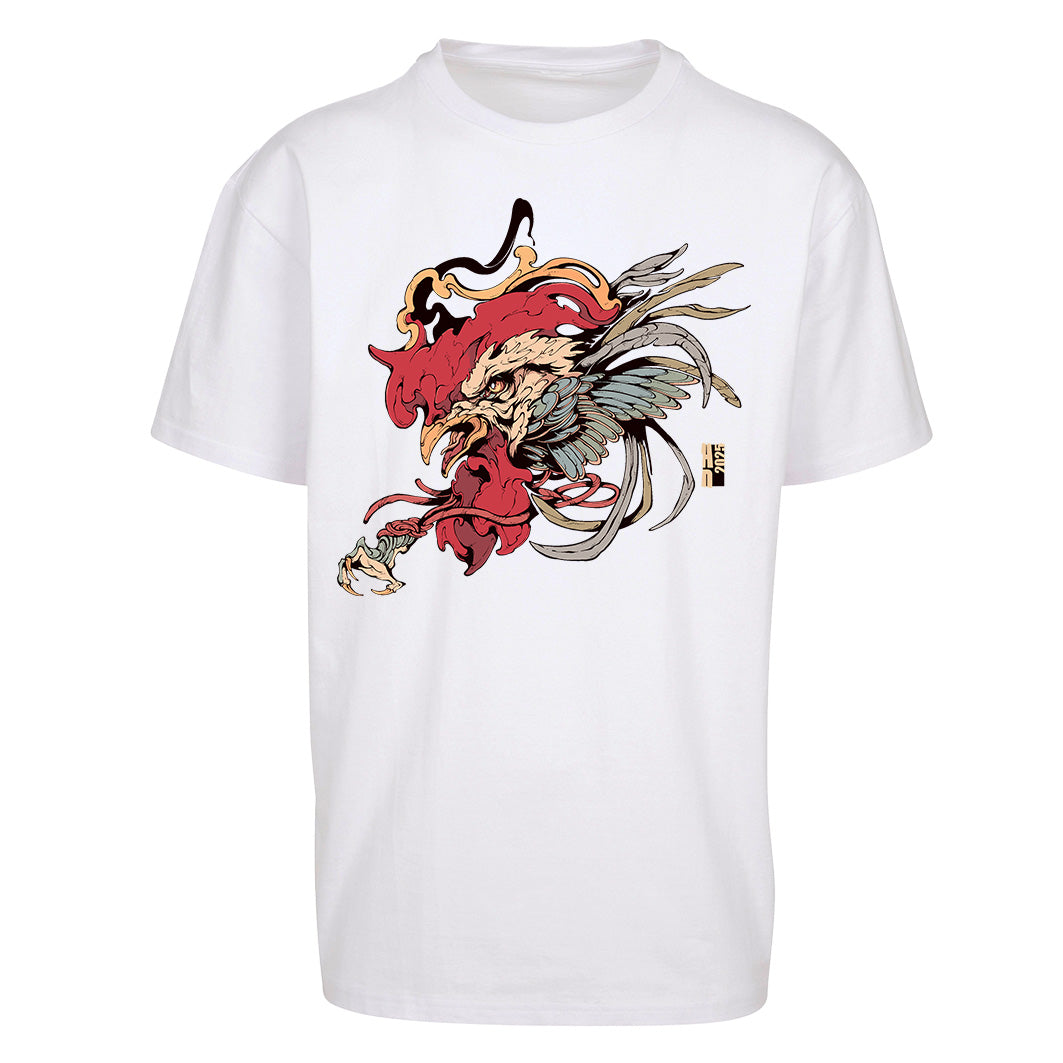 Rooster | Oversized White T-Shirt