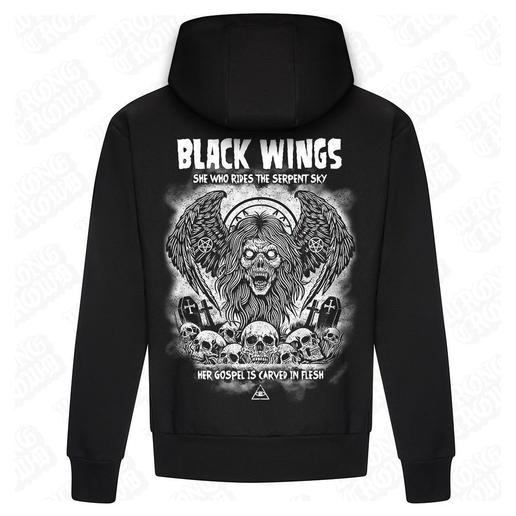 Black Wings | Black Hoodie