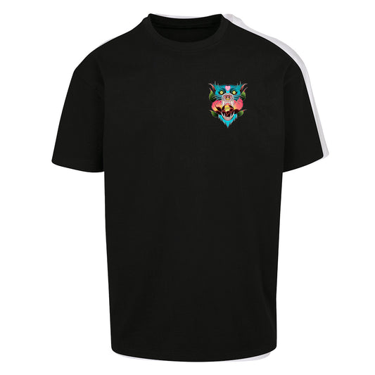 Blue Panther | Oversized Black T-Shirt