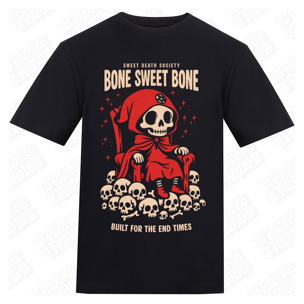 Bone Sweet Bone | Regular Fit Black T-Shirt