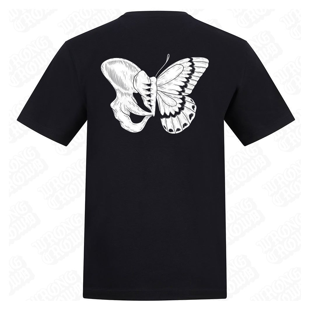 Brittle Butterfly | Regular Fit Black T-Shirt - Wrong Crowd Artist merch