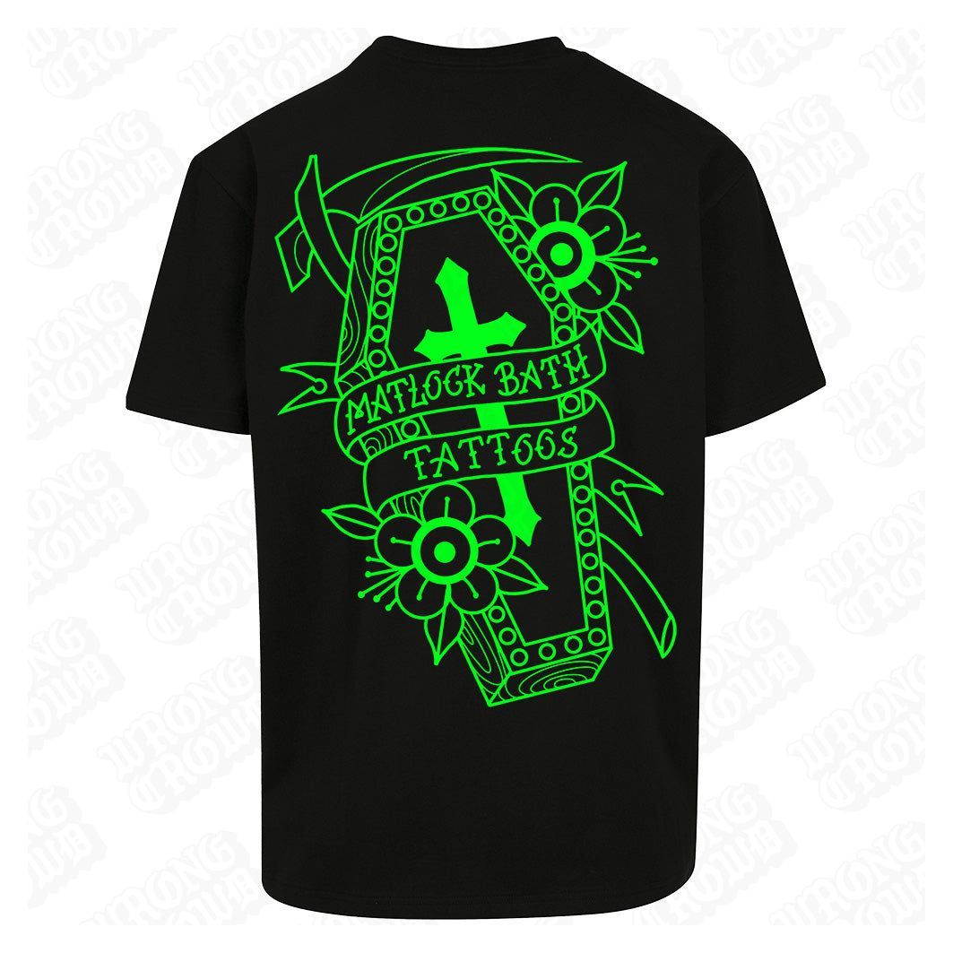 Green Coffin | Oversized Black T-Shirt
