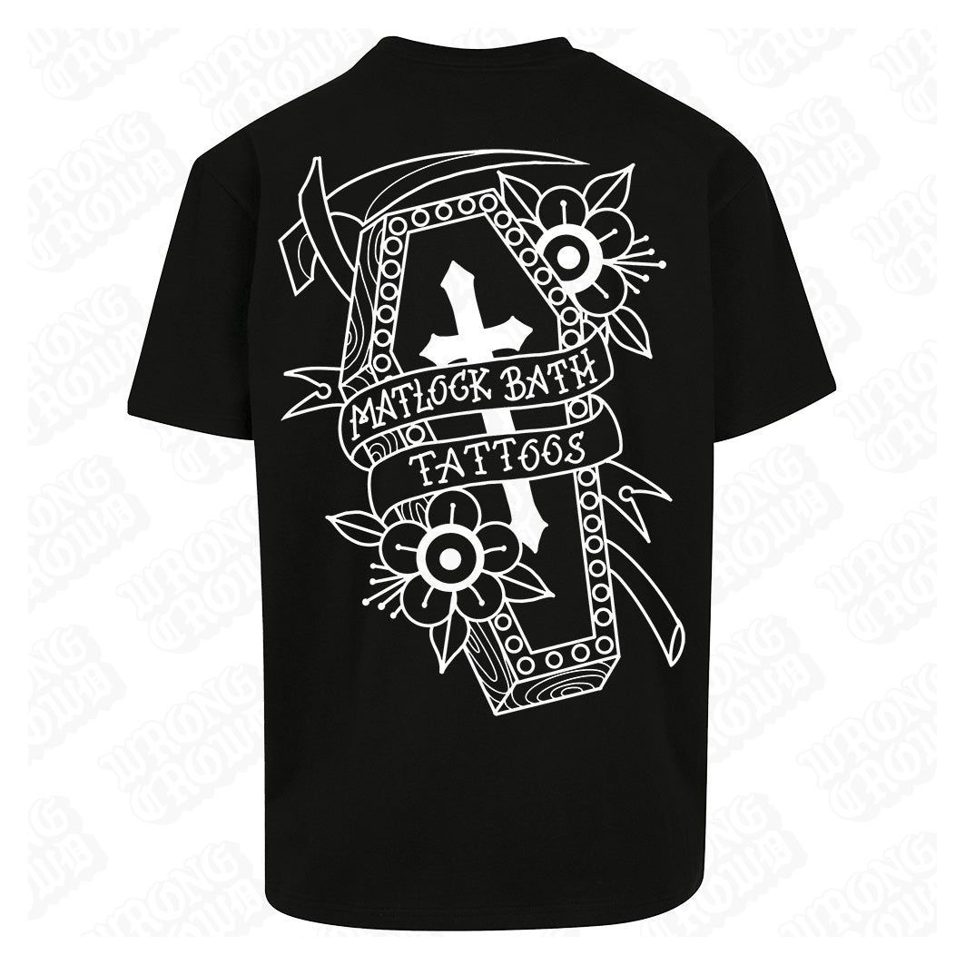 White Coffin | Oversized Black T-Shirt