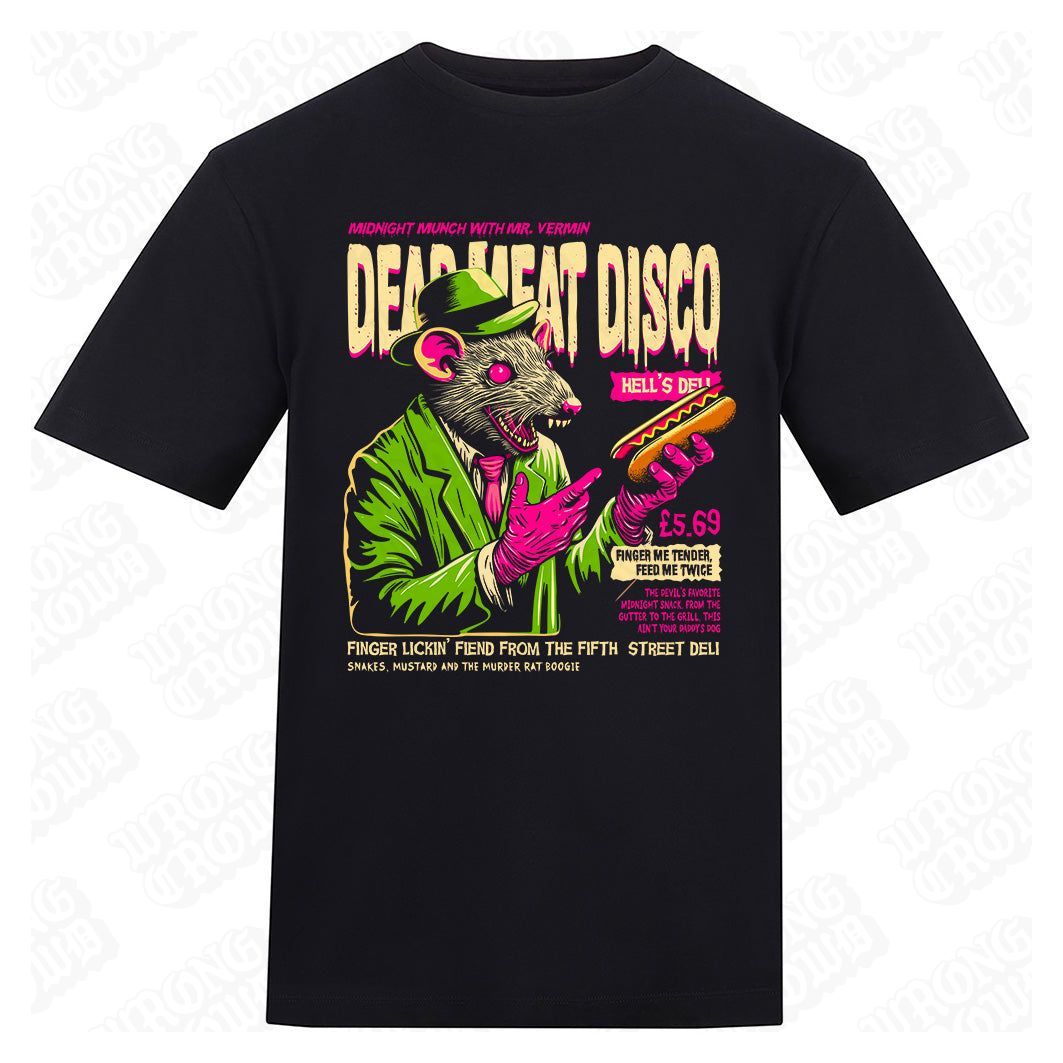 Disco Meat Disco Baby | Regular Fit Black T-Shirt