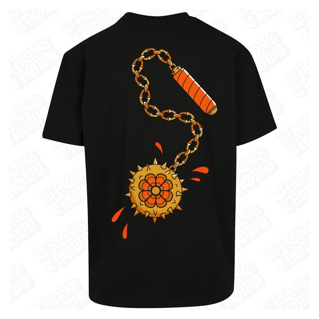 Flail | Oversized Black T-Shirt - Wrong Crowd Artist merch
