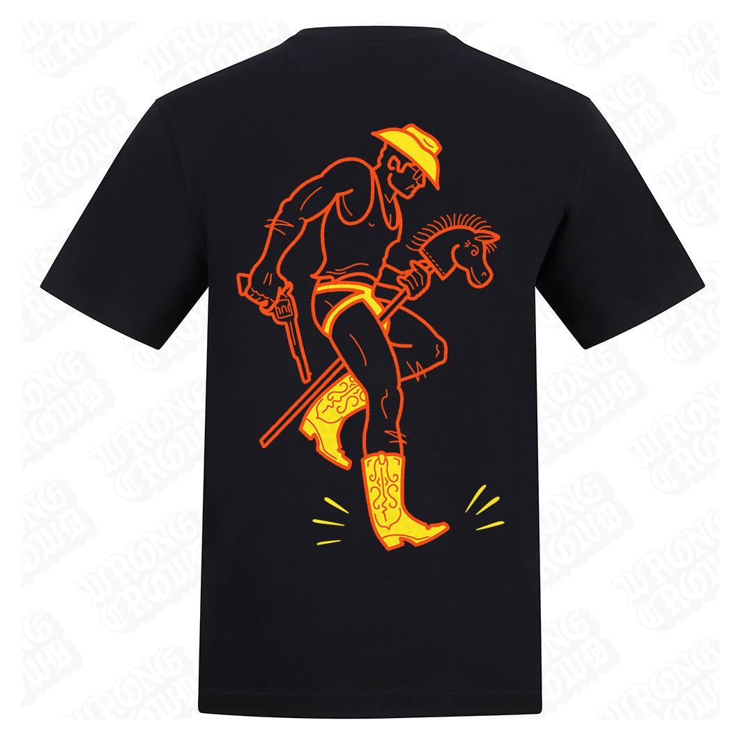 Giddy Up | Regular Fit Black T-Shirt - Wrong Crowd Artist merch