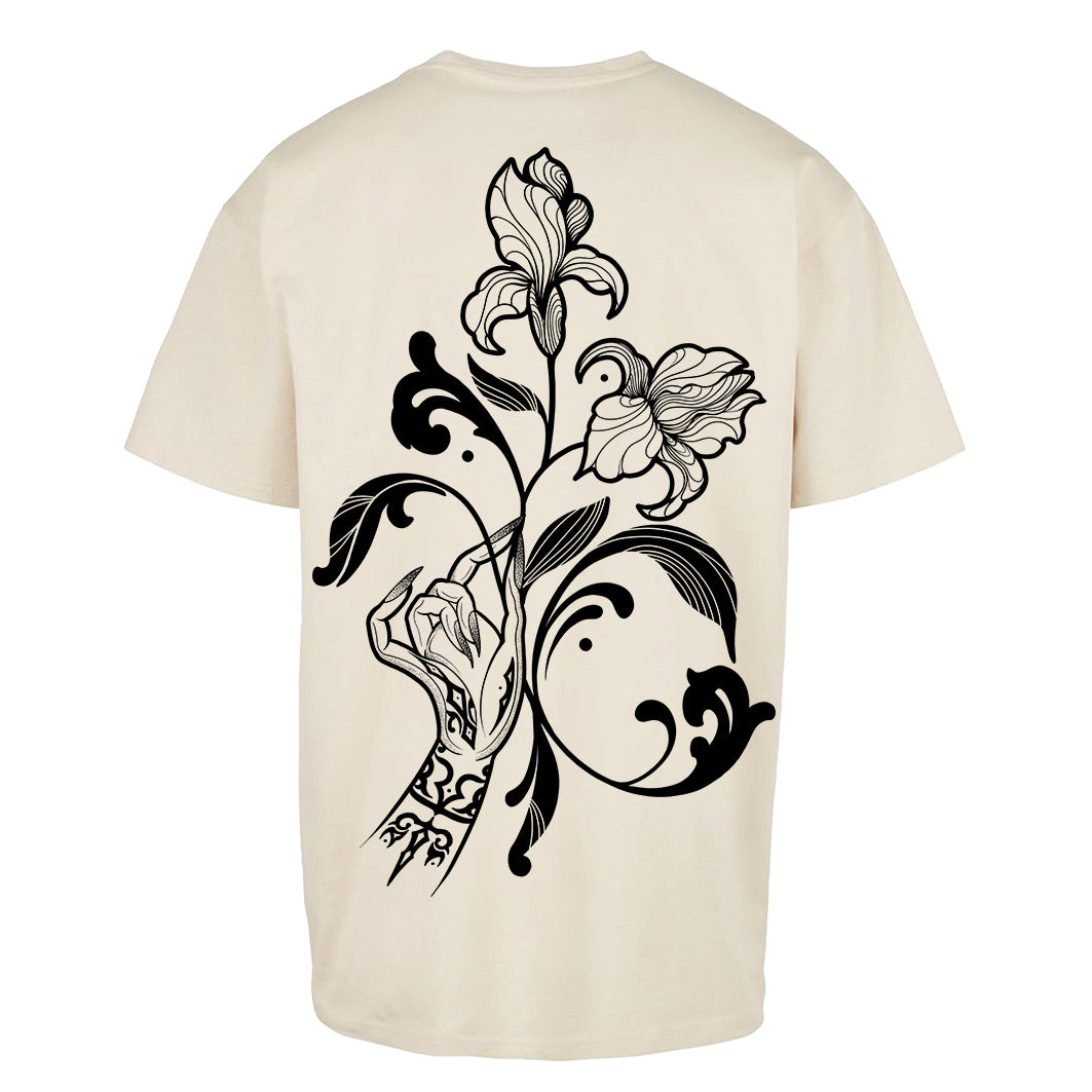 Hand of Peace | Oversized Sand T-Shirt