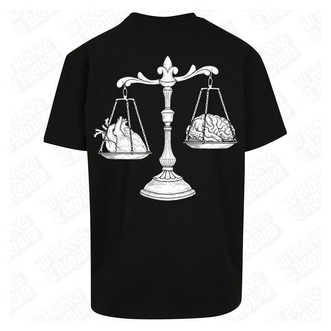 Heavy Heart | Oversized Black T-Shirt - Wrong Crowd Artist merch