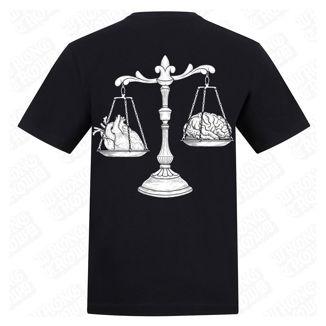 Heavy Heart | Regular Fit Black T-Shirt - Wrong Crowd Artist merch