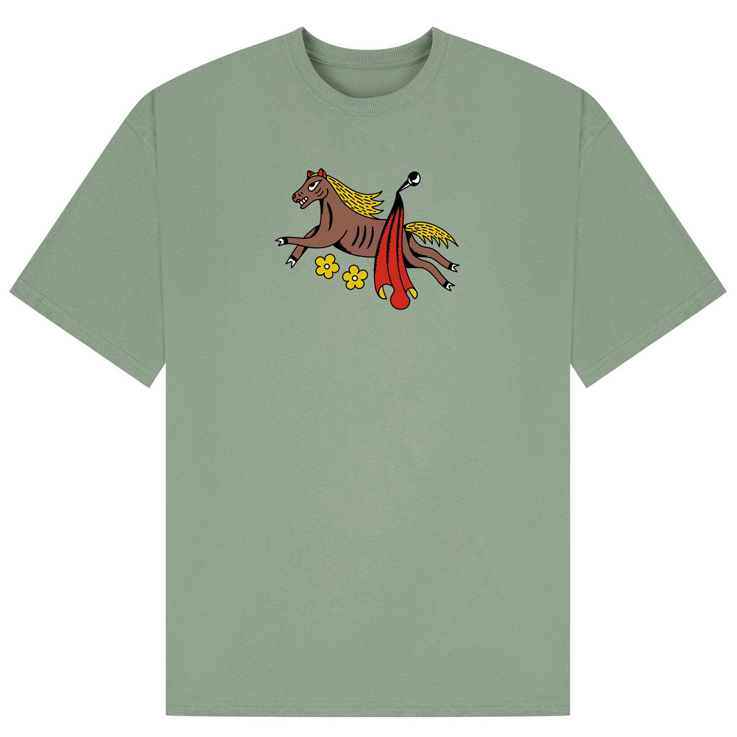 Horse | Oversized Sage T-Shirt