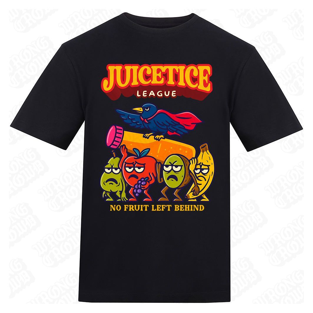 Juicetice League | Regular Fit Black T-Shirt