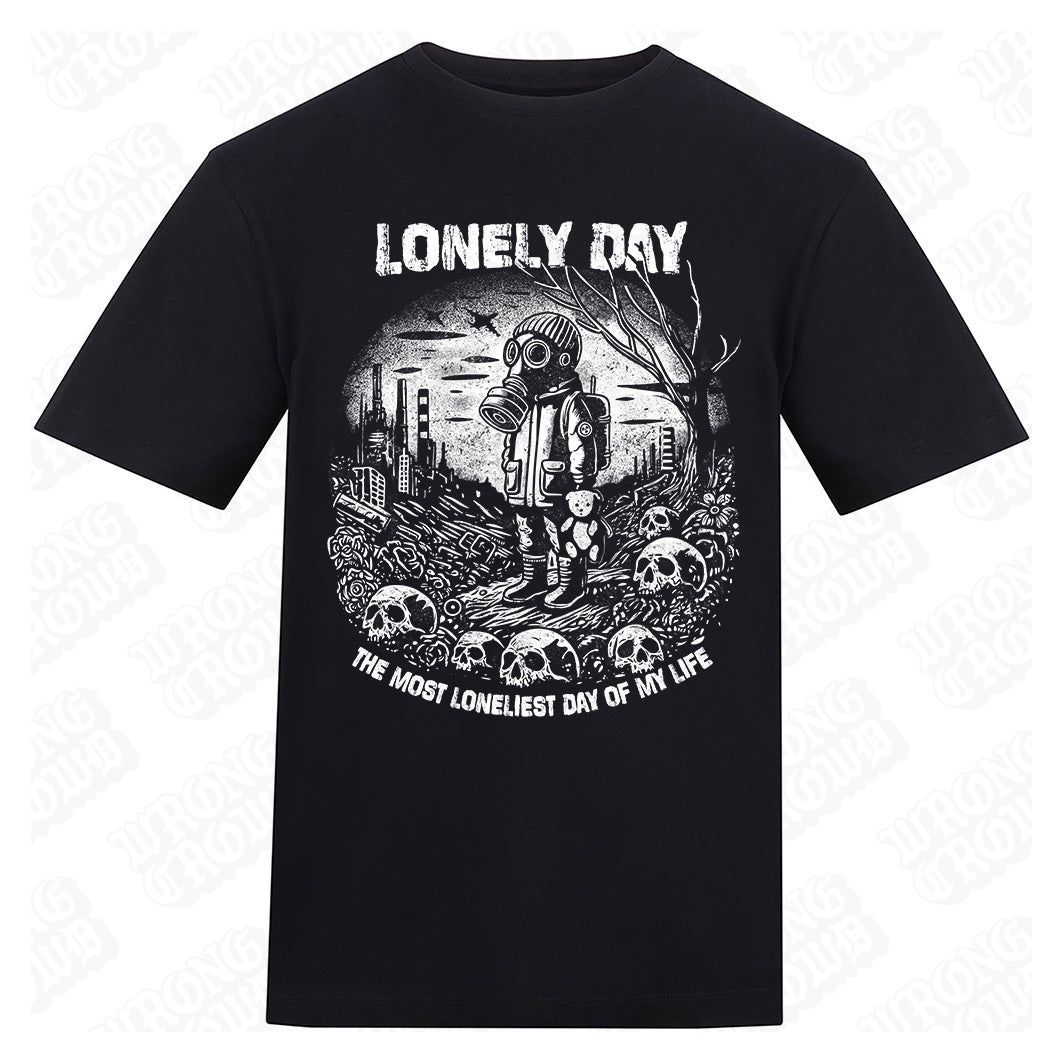 Lonely Day | Regular Fit Black T-Shirt