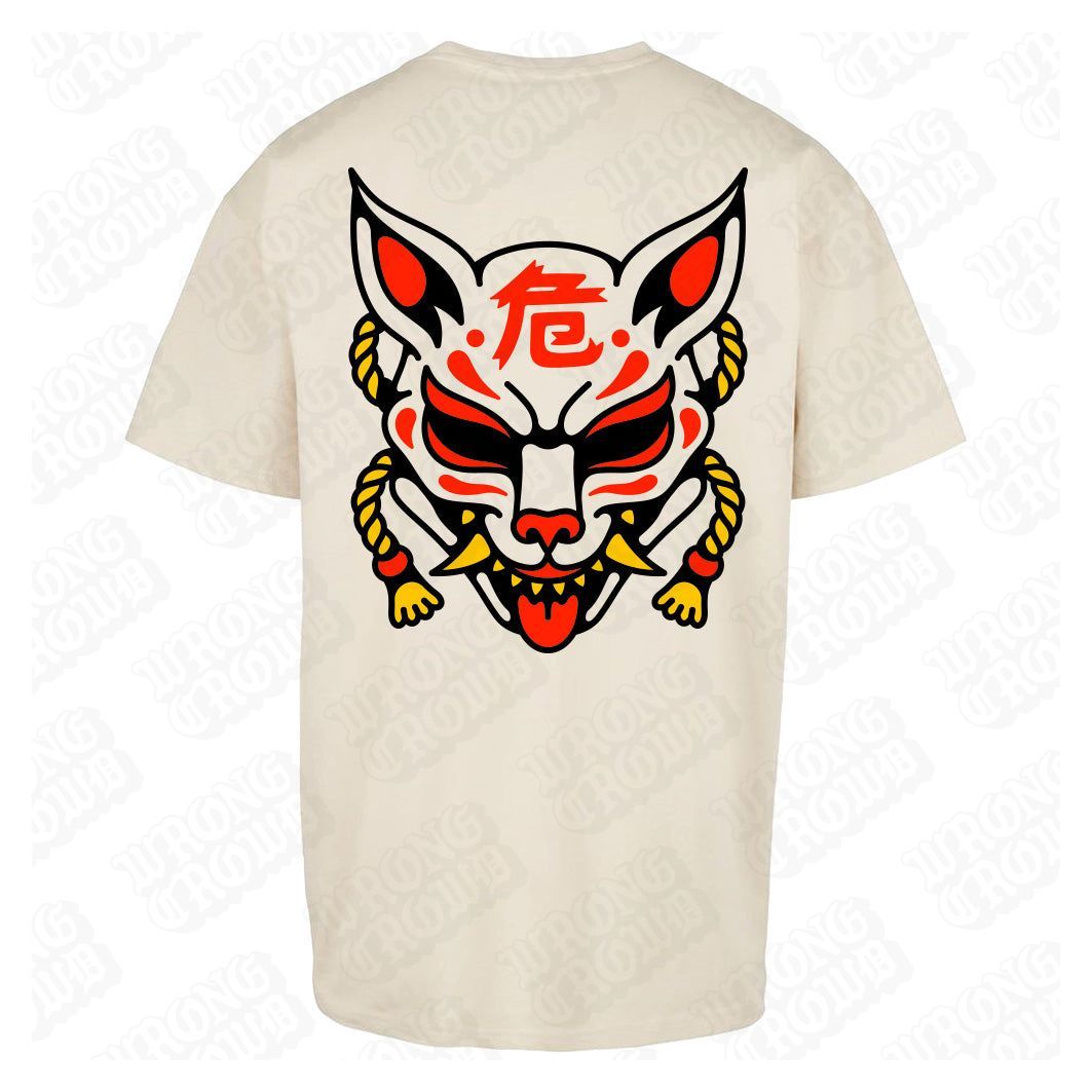 OniKitsune | Oversized Sand T-Shirt - Wrong Crowd Artist merch