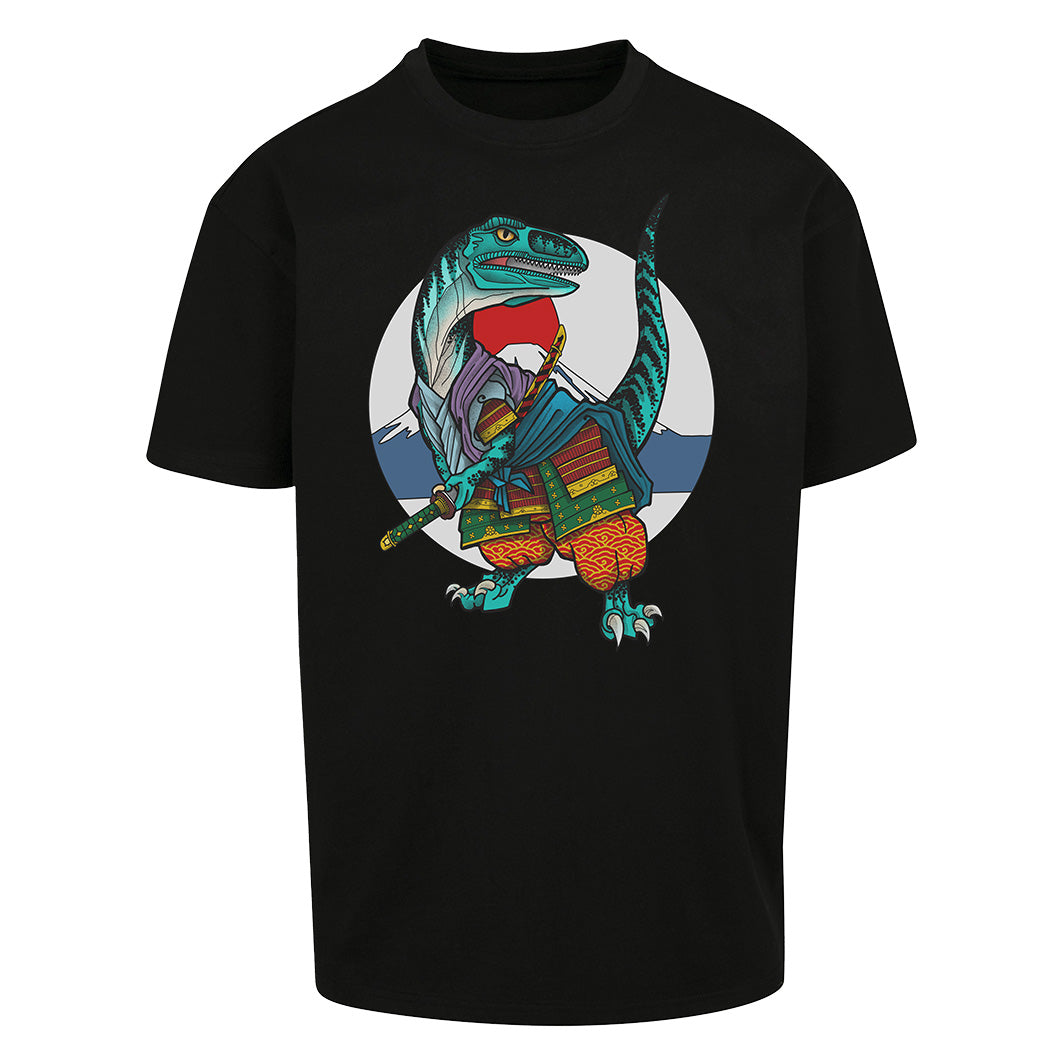 Samurai Raptor | Oversized Black T-Shirt