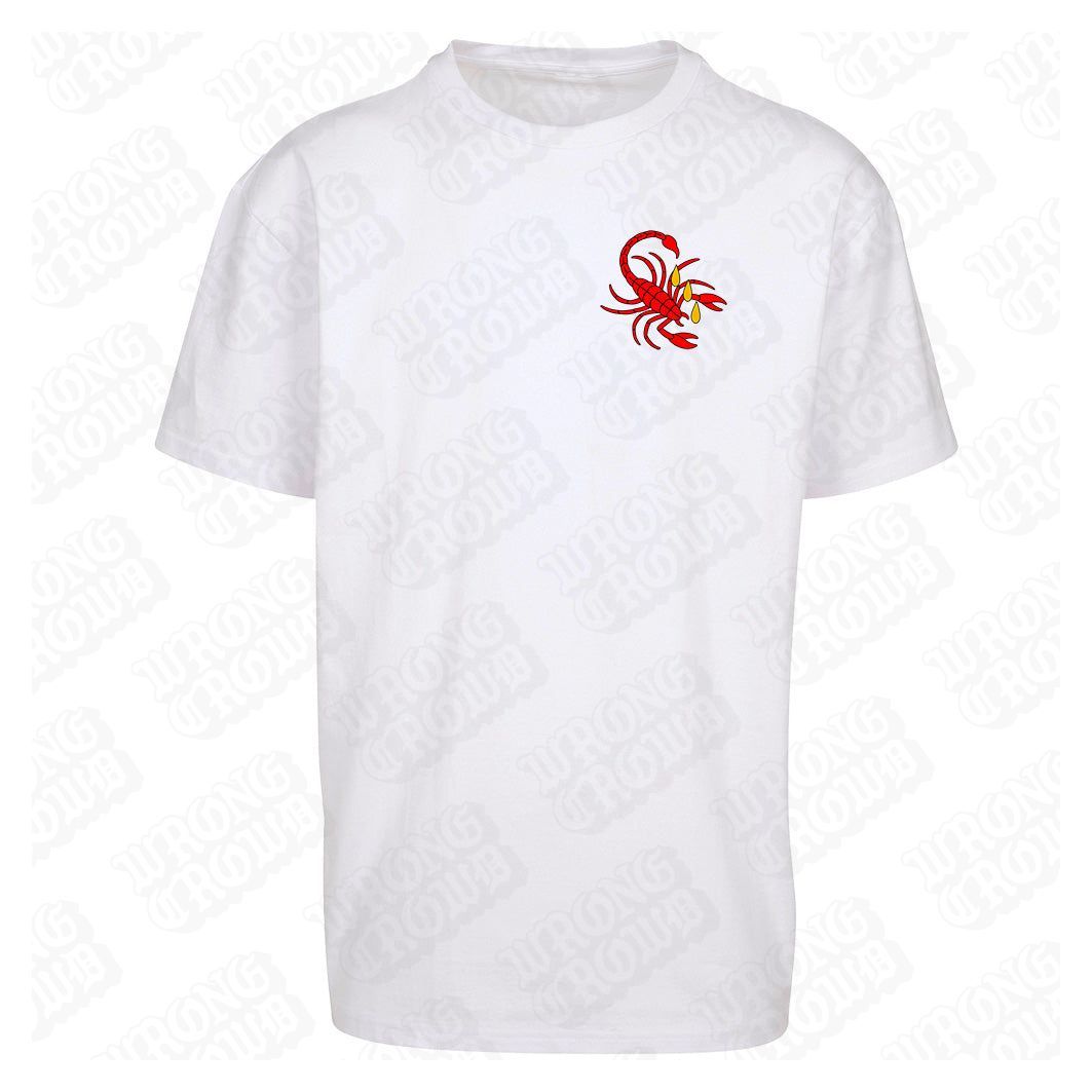 Scorpion Pocket | Oversized White T-Shirt