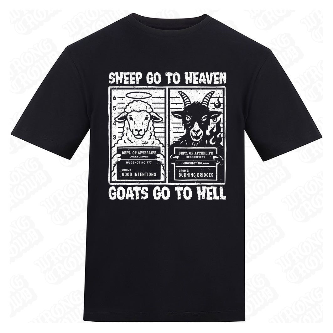 Sheep Go To Heaven | Regular Fit Black T-Shirt