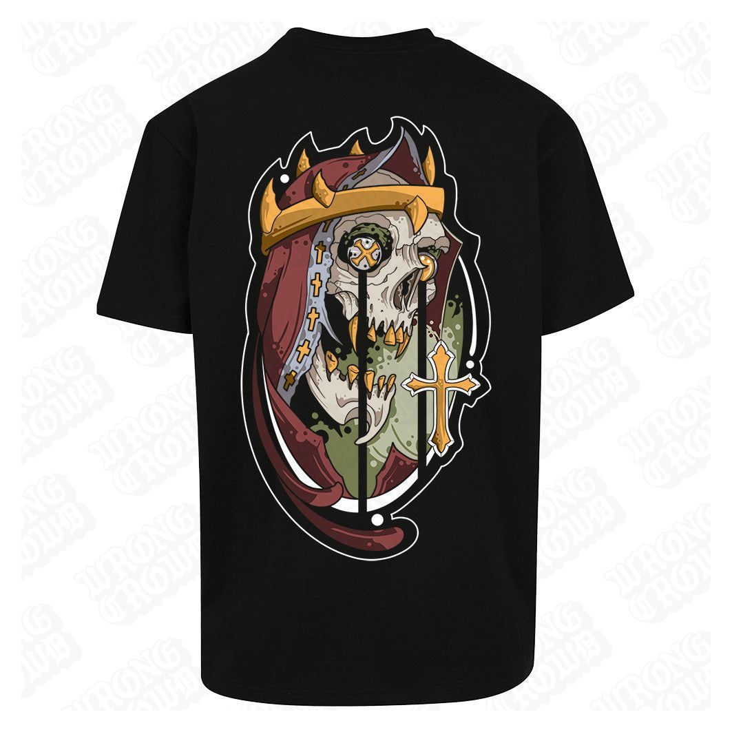 Skull King | Oversized Black T-Shirt - Wrong Crowd Artist merch