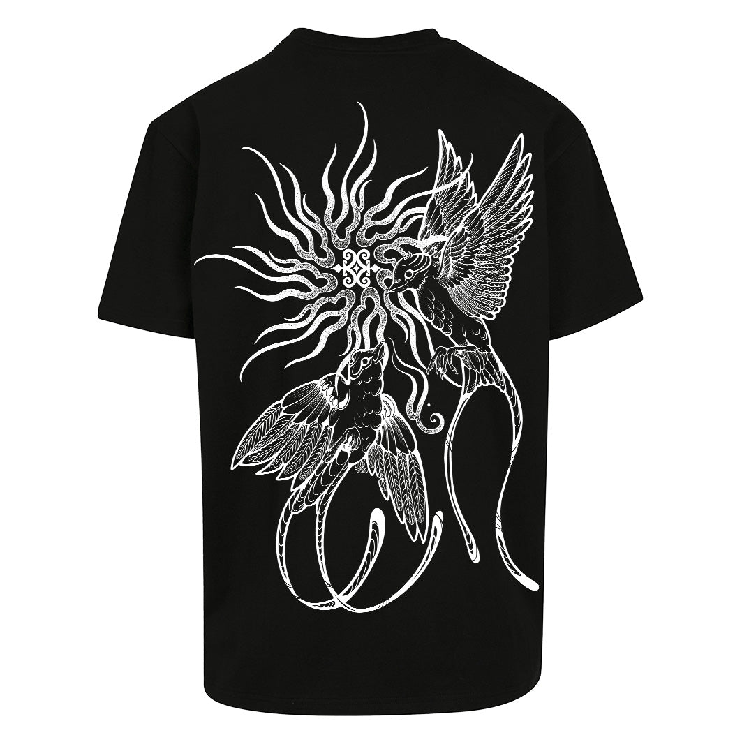 Twin Flight | Oversized Black T-Shirt