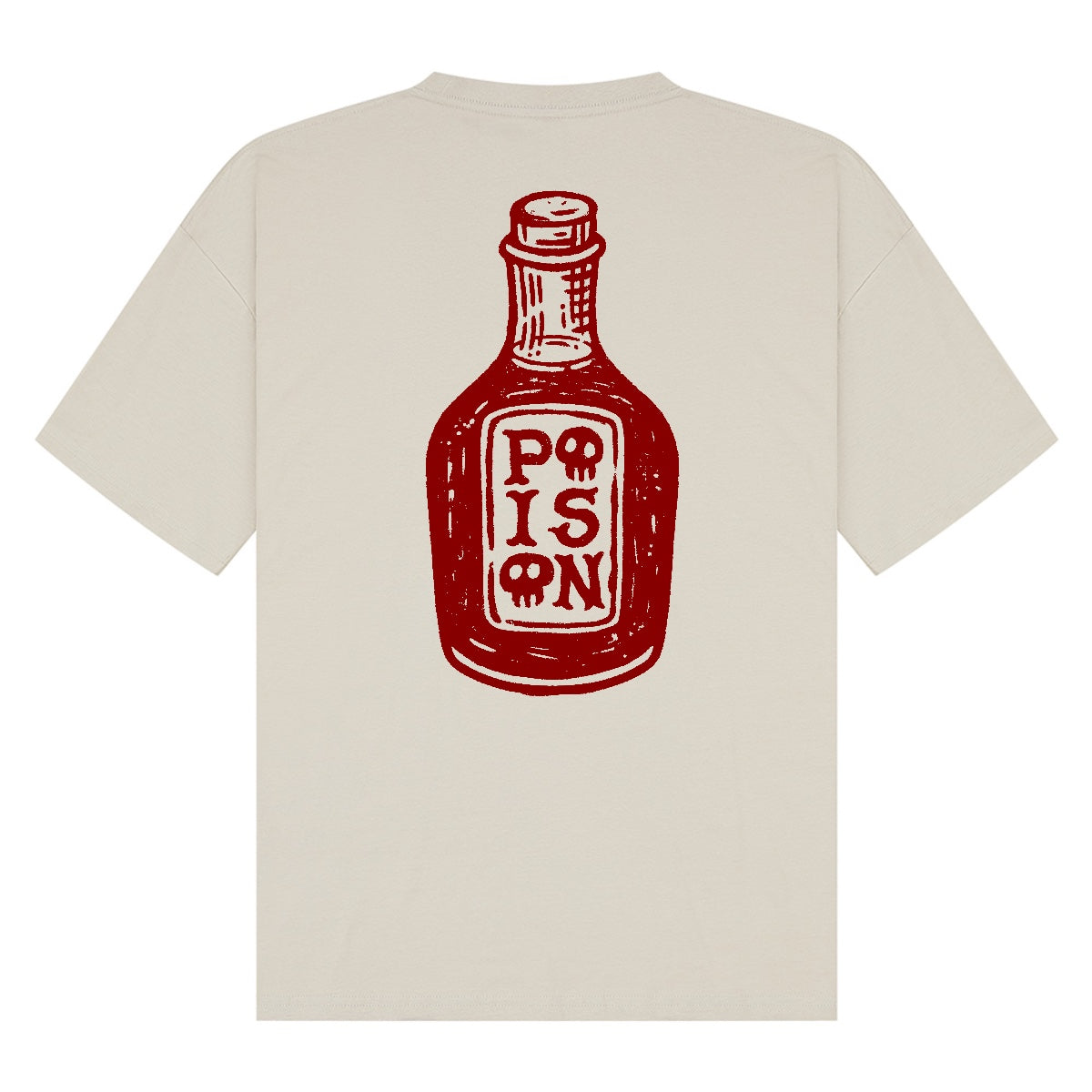 Poison Bottle | Stone | Breezer 180gsm Oversized T-Shirt