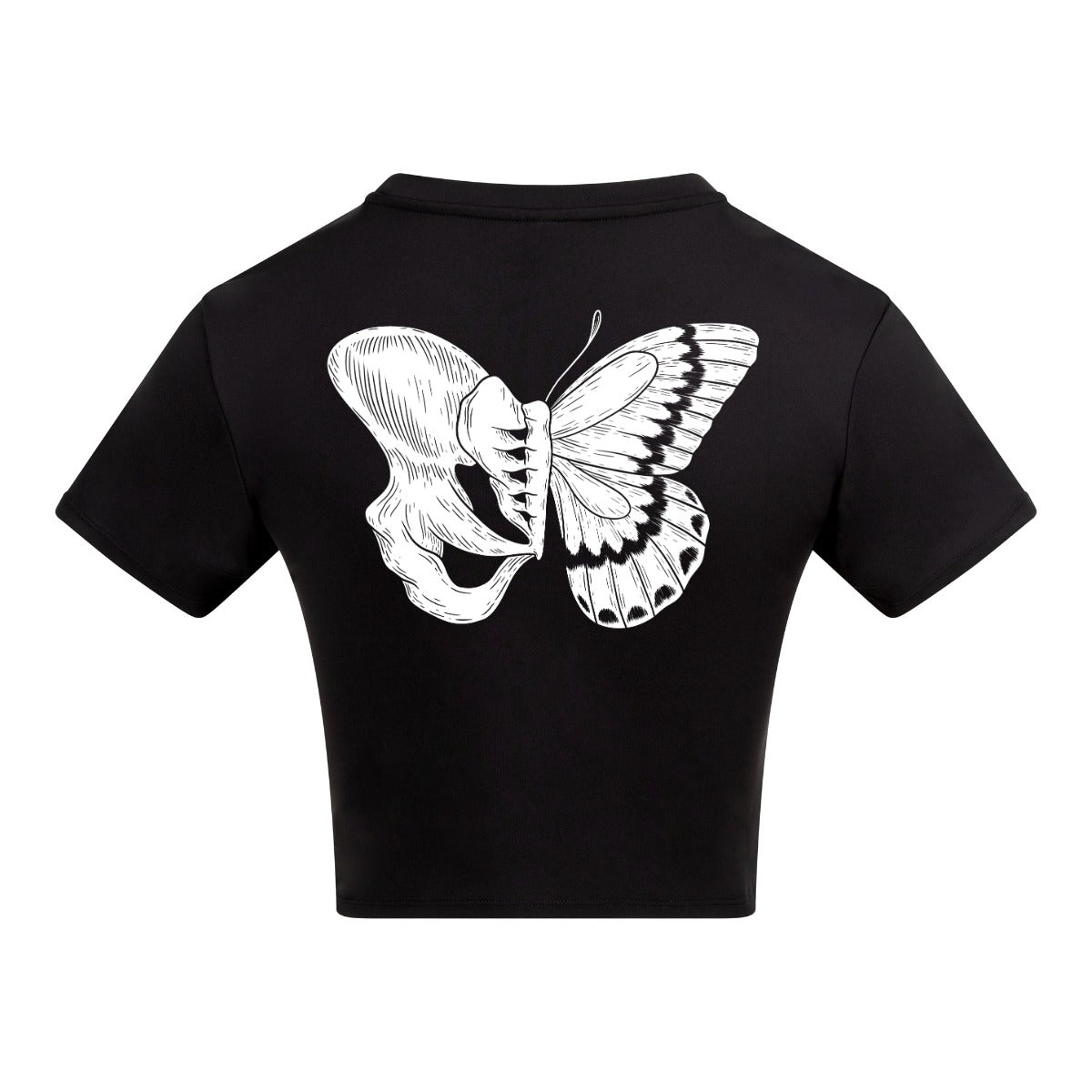 Brittle Butterfly | Black | Vixen Recycled Womens 240gsm Cropped Tee