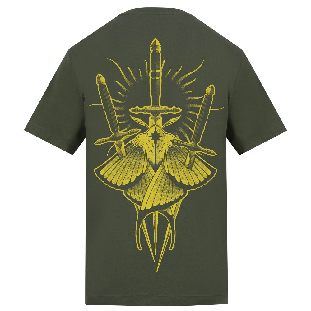 Moth x Knives | Earthy Green | Duzzer 180gsm Regular Fit T-Shirt
