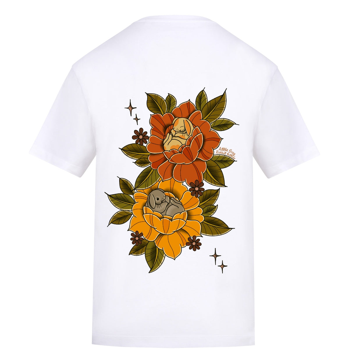 Sleepy Bunny T-Shirt | White | Duzzer 180gsm Regular Fit T-Shirt