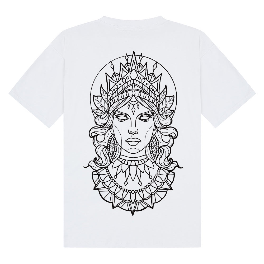High Preistess oversize Tee | White | Breezer 180gsm Oversized T-Shirt