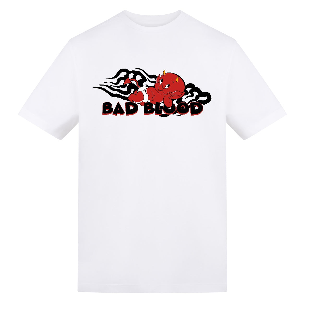 Devil boi regular tee | White | Duzzer 180gsm Regular Fit T-Shirt