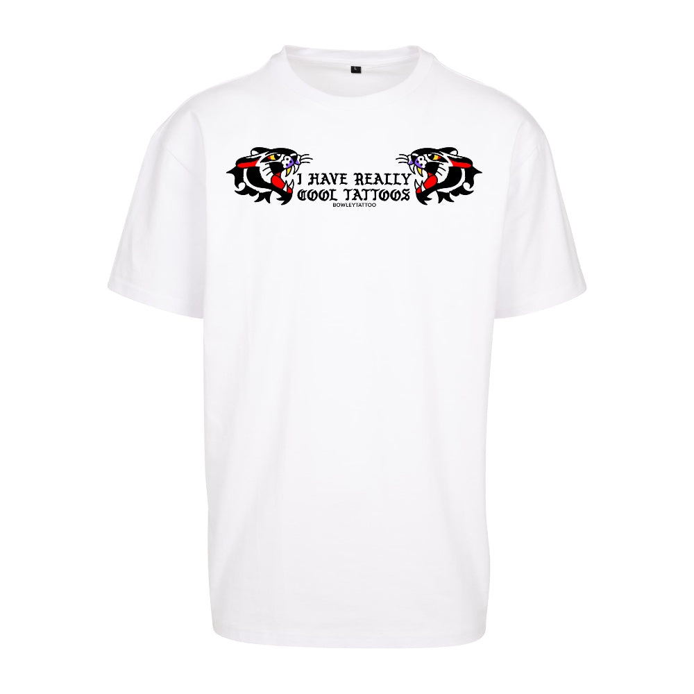 Cool Tattoos Colour Tee | White | Dunker 240gsm Oversized T-Shirt