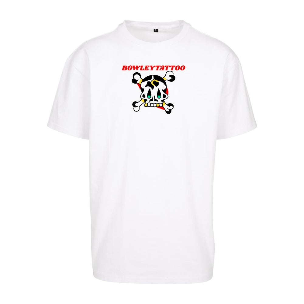 The Skull Colour Tee | White | Dunker 240gsm Oversized T-Shirt