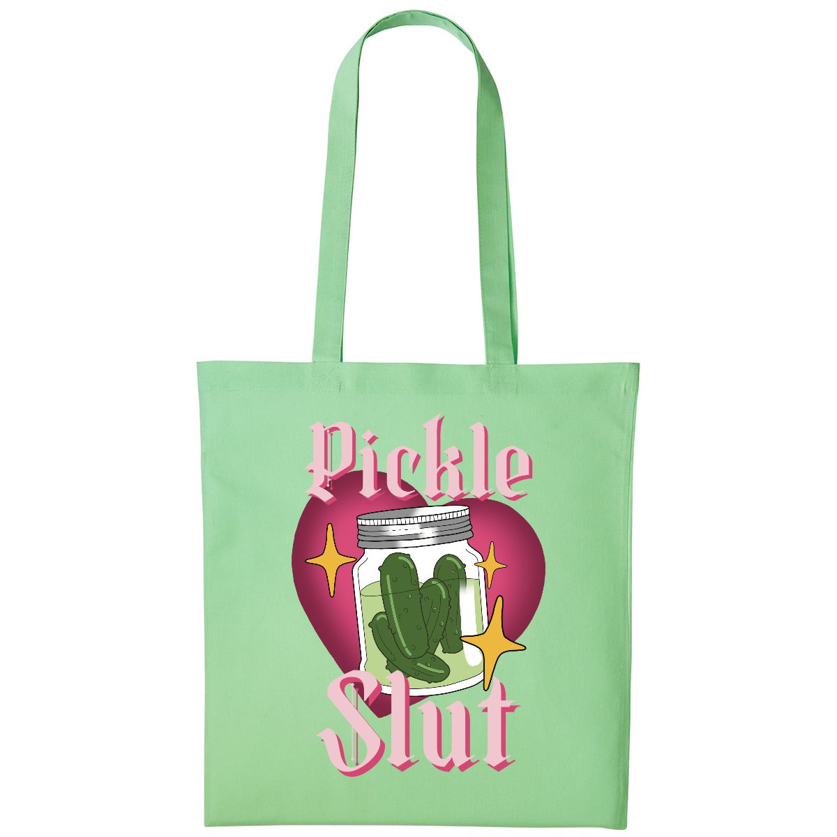 Pickle slut tote bag | Pastel Green | Shopper Tote Bag
