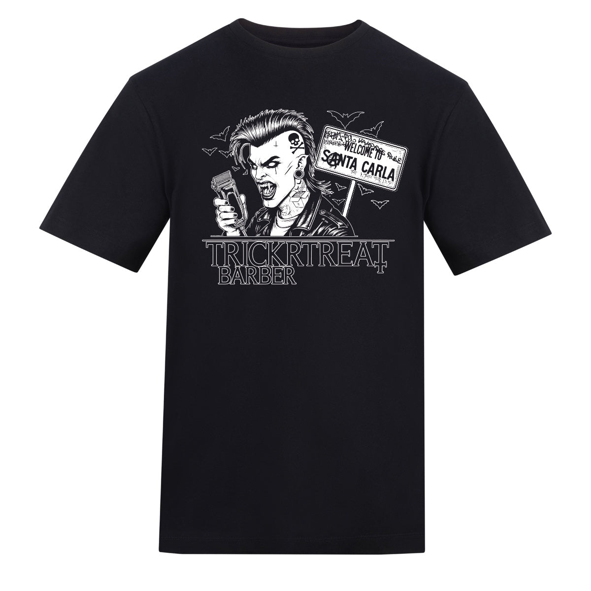 TrickRTreat regular tee | Black | Duzzer 180gsm Regular Fit T-Shirt