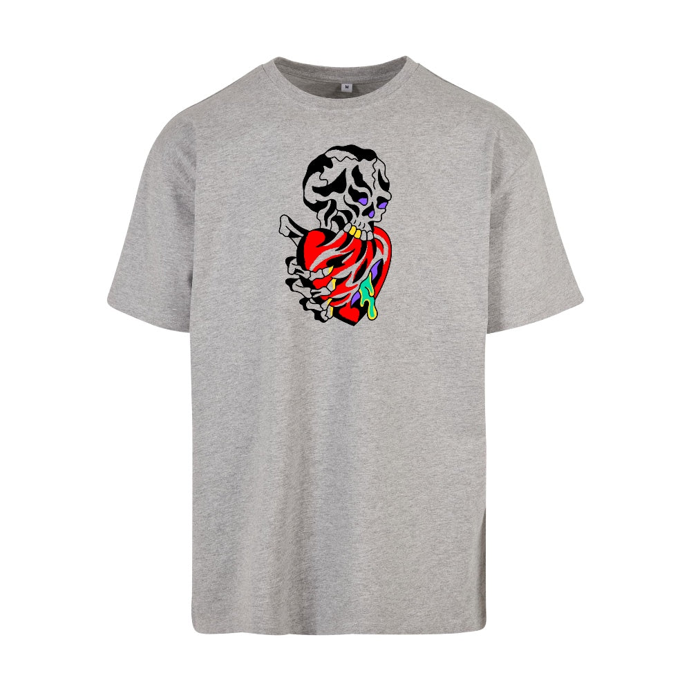 Heart Eater Tee | Grey | Dunker 240gsm Oversized T-Shirt