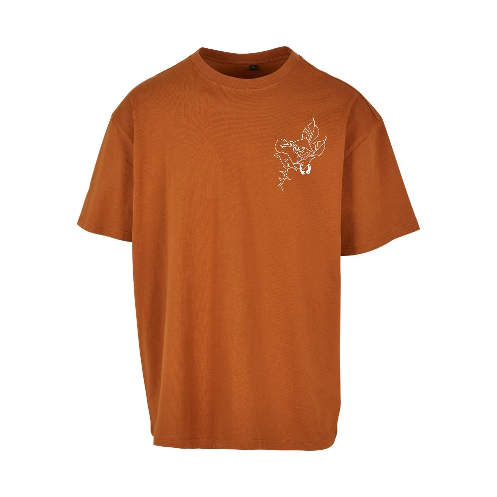 Pierced petal | Toffee | Dunker 240gsm Oversized T-Shirt - Wrong Crowd Artist merch