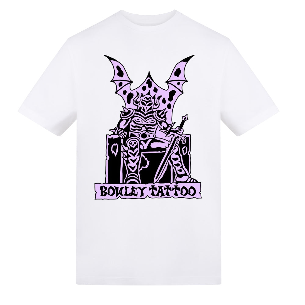 Violet Knight Tee | White | Duzzer 180gsm Regular Fit T-Shirt
