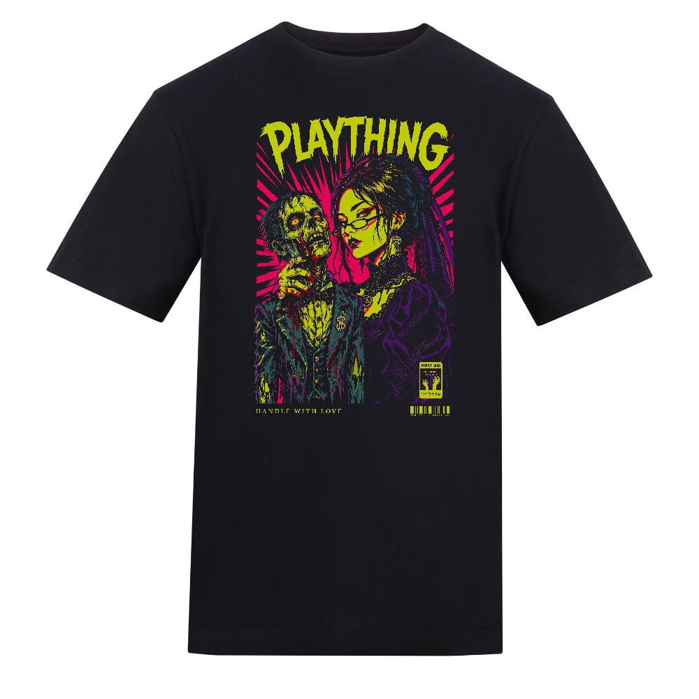 PLAYTHING | Black | Duzzer 180gsm Regular Fit T-Shirt - Wrong Crowd Artist merch