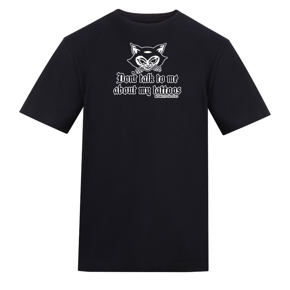 Don’t Talk To Me White Tee | Black | Duzzer 180gsm Regular Fit T-Shirt
