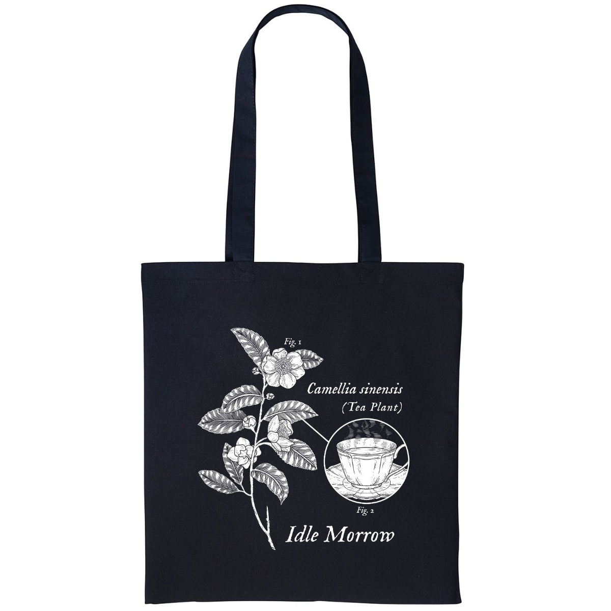 Tea Plant Study | Black | Shopper Tote Bag