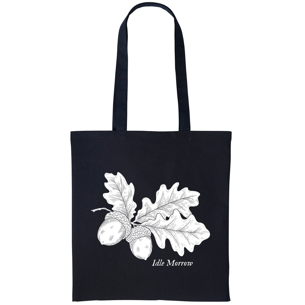 Acorn Branch | Black | Shopper Tote Bag