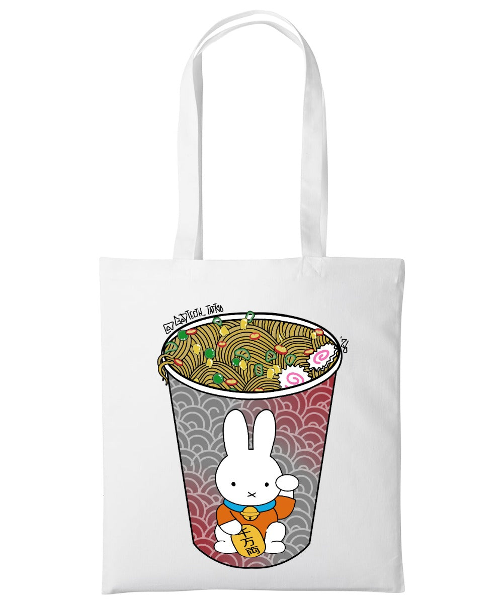 Lucky noodle tote | White | Shopper Tote Bag