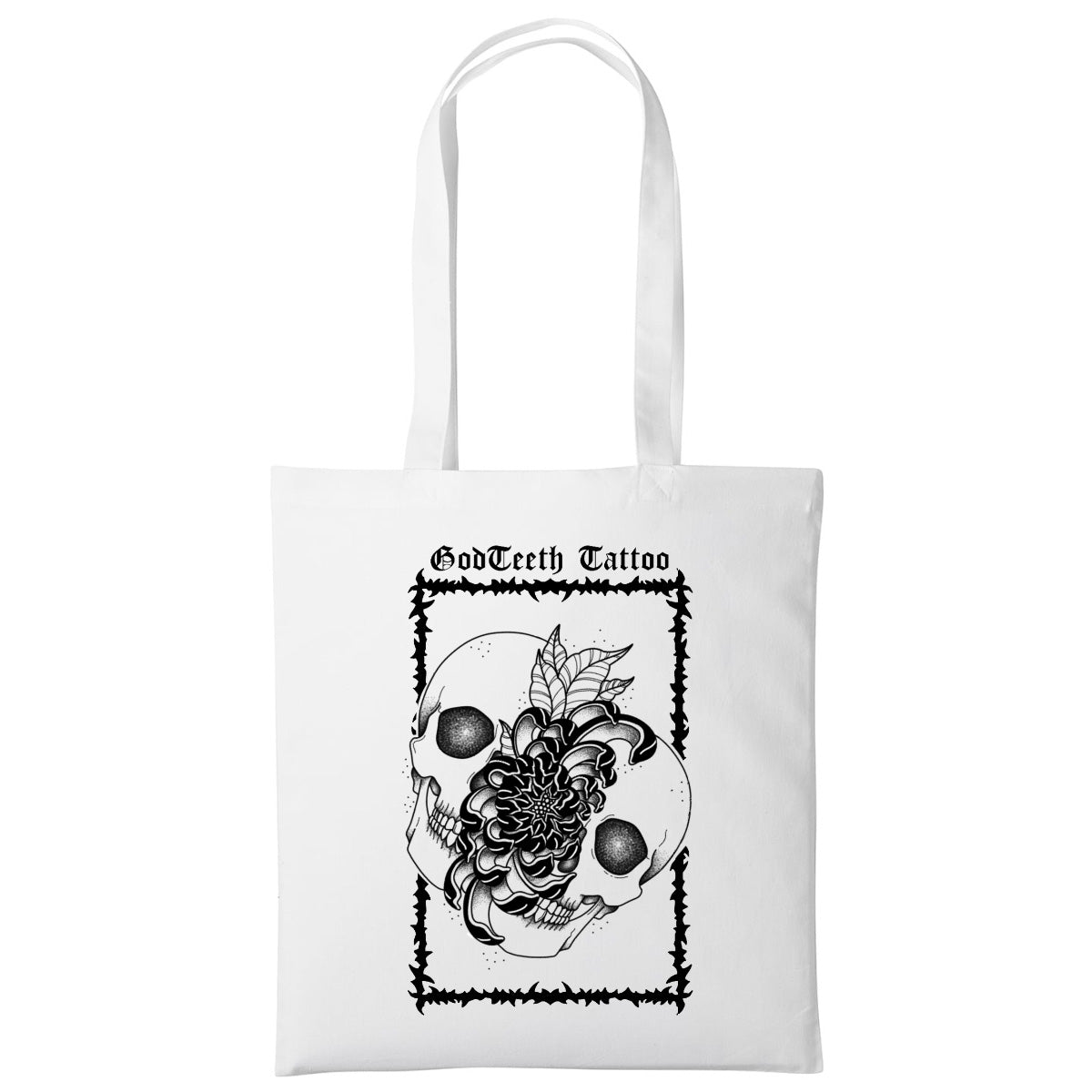 Skullflower tote | White | Shopper Tote Bag