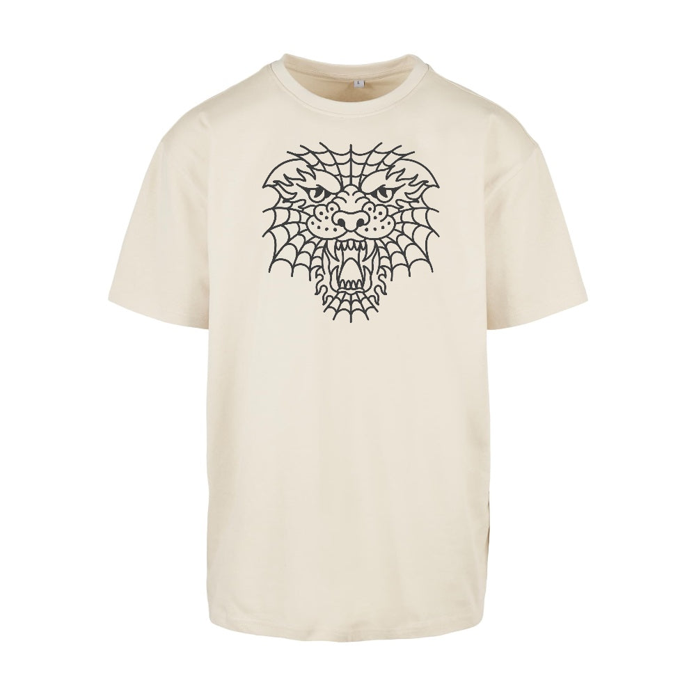 Spidey Tiger | Sand | Oversized T-Shirt - Wrong Crowd Artist merch