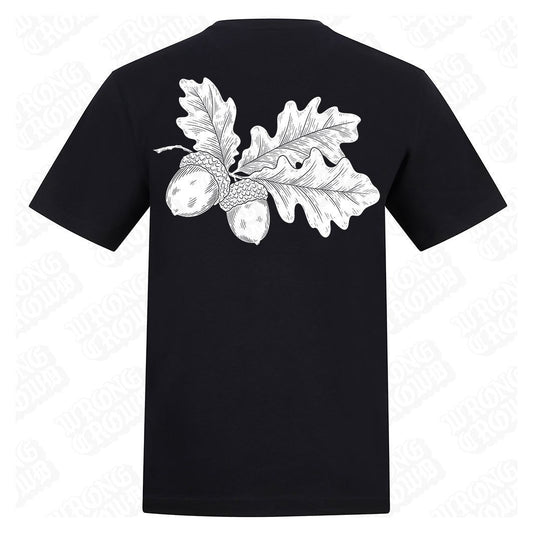 Acorn Branch | Regular Fit Black T-Shirt - Wrong Crowd Artist merch