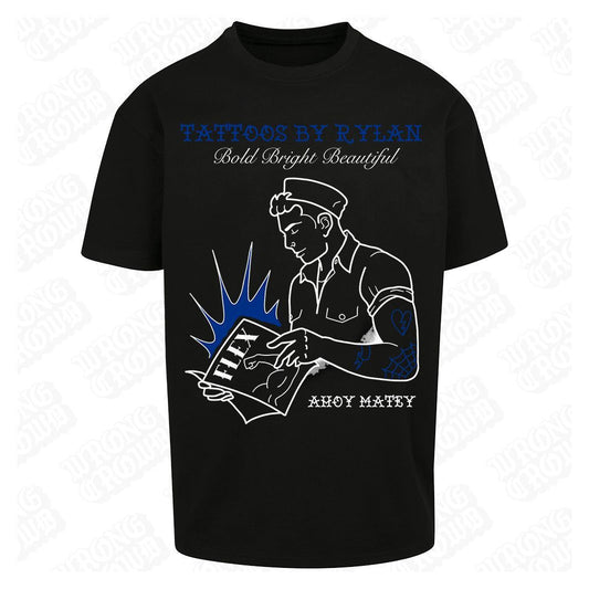 Ahoy Matey | Oversized Black T-Shirt - Wrong Crowd Artist merch