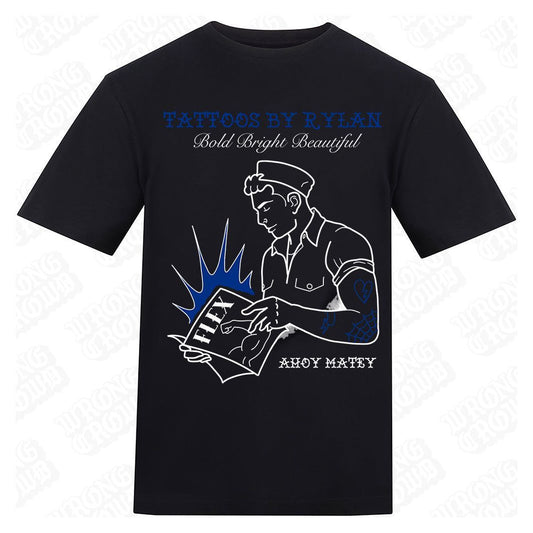 Ahoy Matey | Regular Fit Black T-Shirt - Wrong Crowd Artist merch
