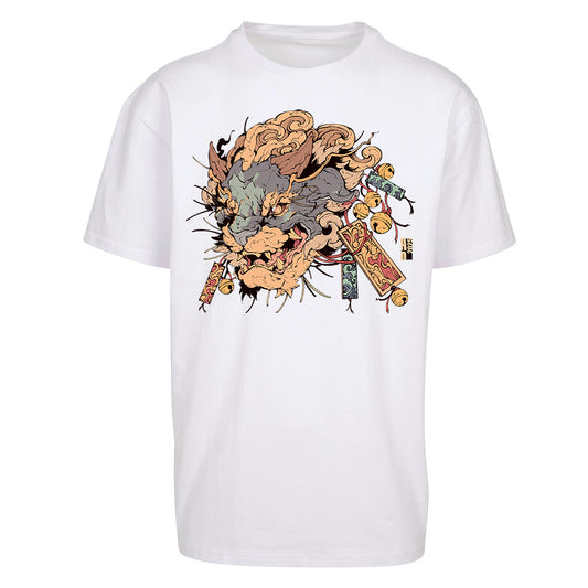 Foo Dog | Oversized White T-Shirt