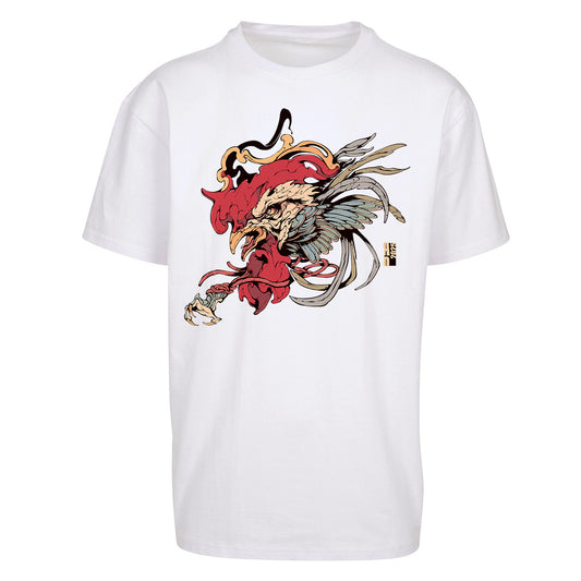 Rooster | Oversized White T-Shirt