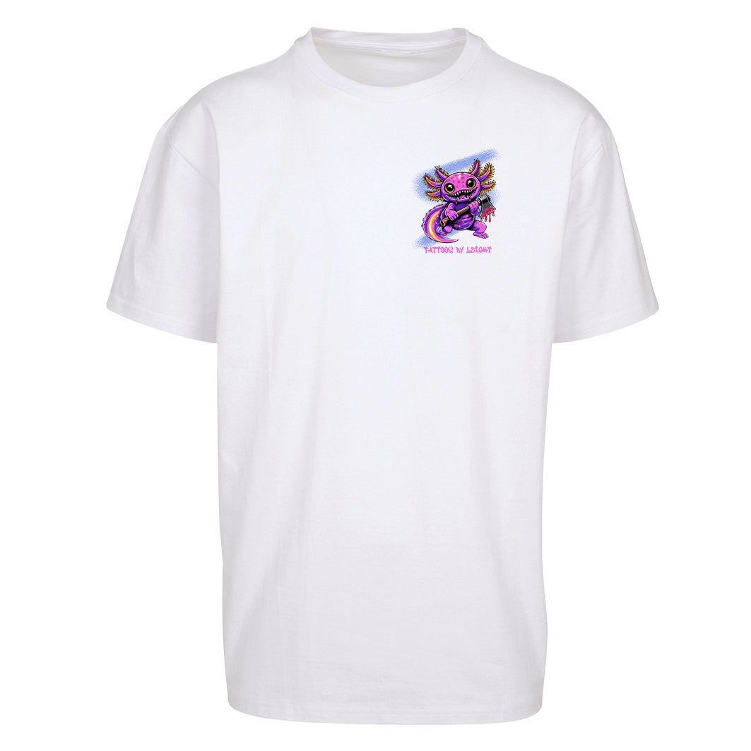 Axoloti | Oversized White T-Shirt - Wrong Crowd Artist merch