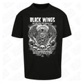 Black Wings | Oversized Black T-Shirt